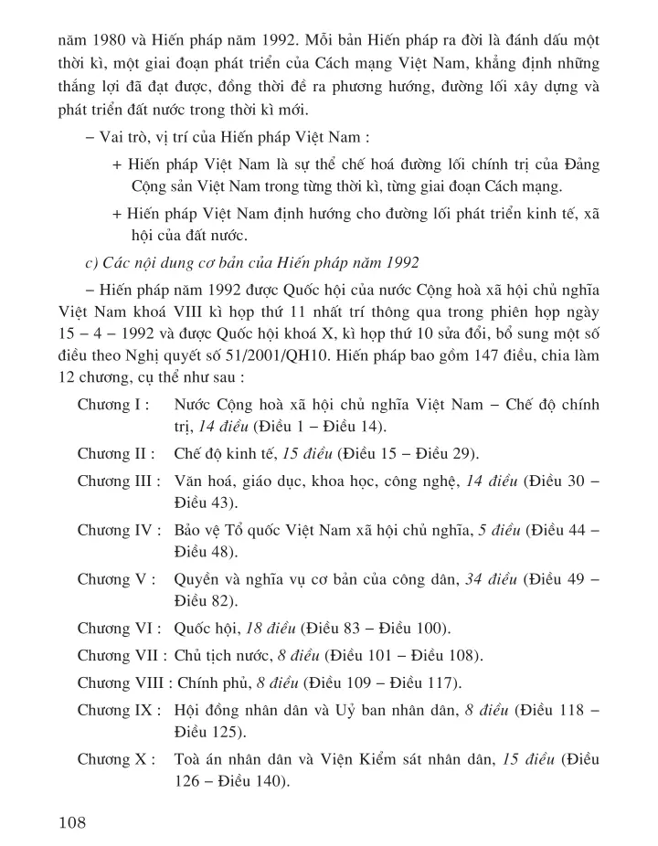 Bài 20: Hiến pháp nước Cộng hoà xã hội chủ nghĩa Việt Nam